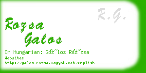 rozsa galos business card